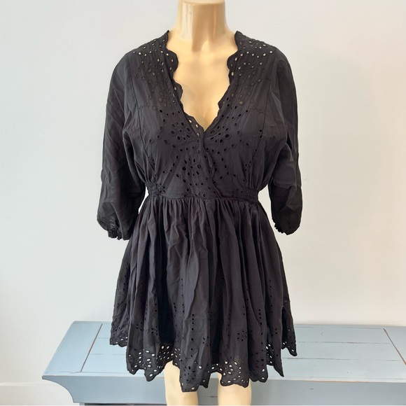 Black Muskrat Semi Dress with Thistle Badge